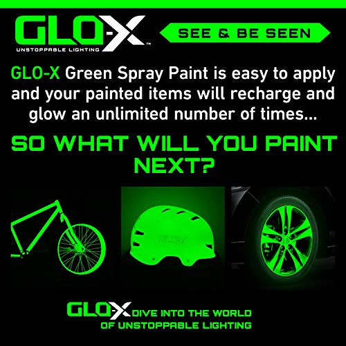 GLOX Glow In The Dark Spray Paint (10.6 oz Can) Clear Spray Paint That Glows Green In The Dark GLOX Glow In The Dark Spray Paint (10.6 oz Can) Clear Spray Paint That Glows Green In The Dark
