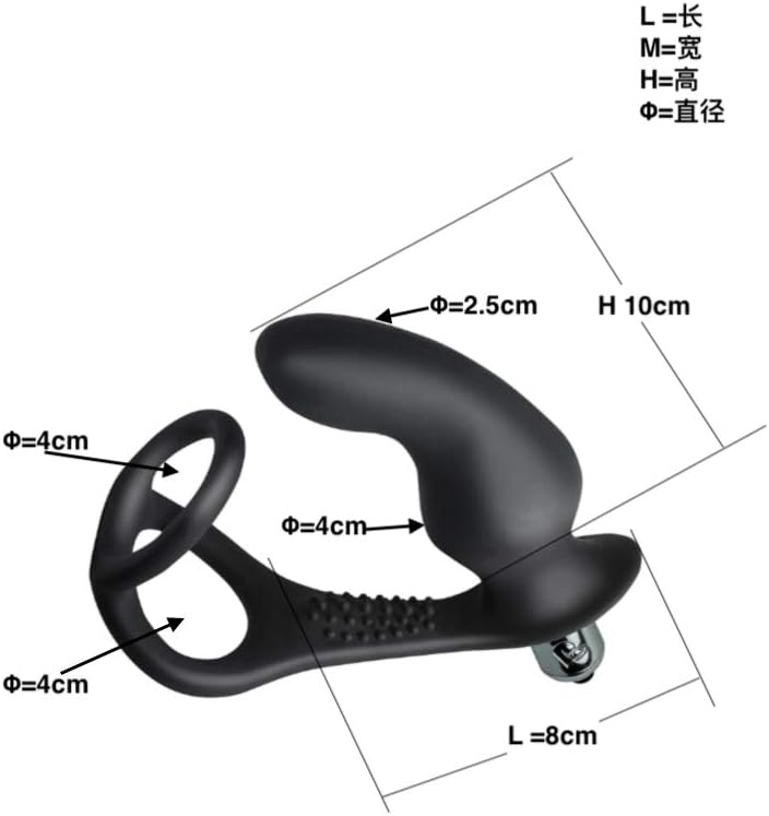Rocks-Off RO-Zen Pro Vibrating Butt Plug and Double Cock Ring, Black - Image 4