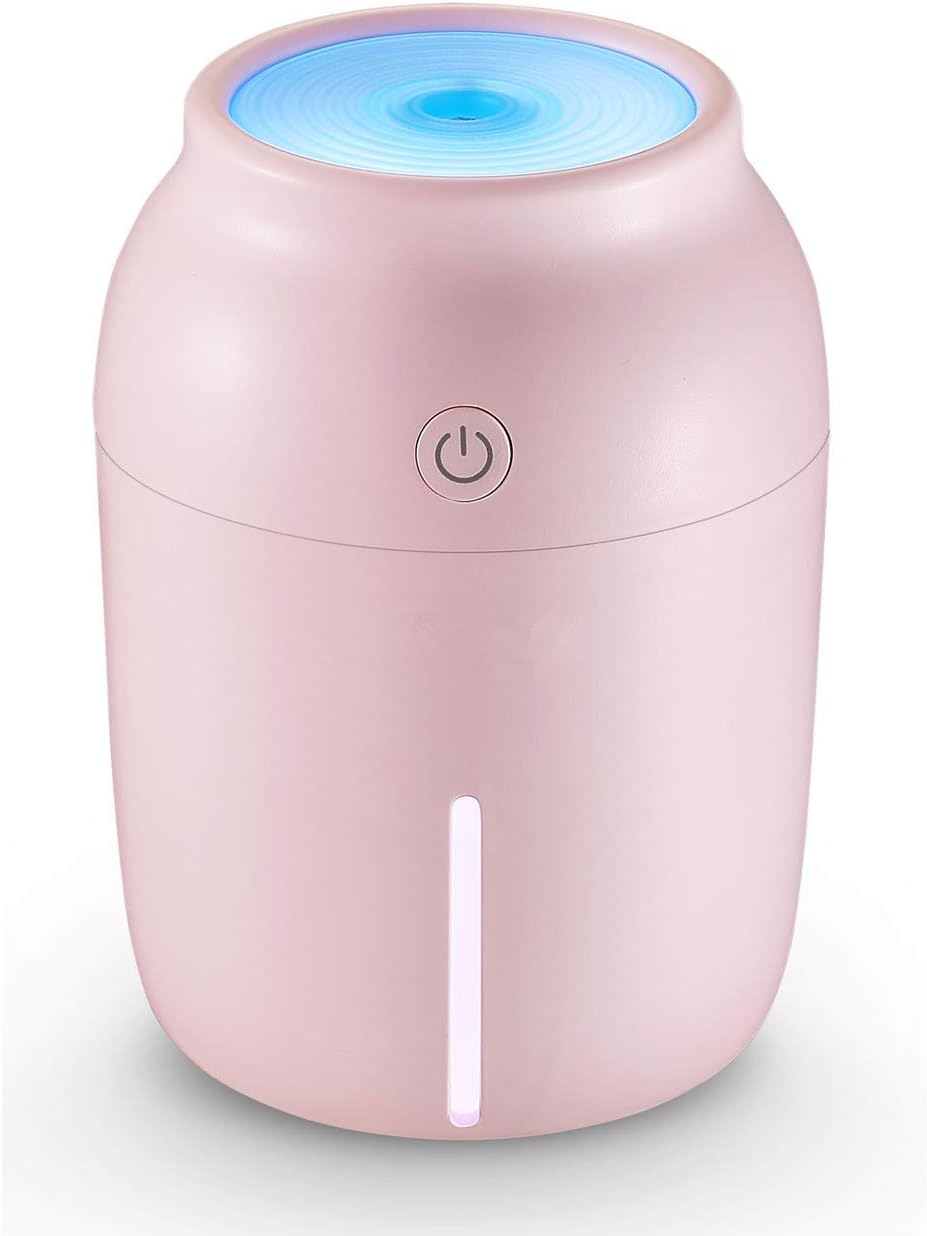 230ml Ultrasonic Essential Oil Diffuser, Yoshine Portable Travel Aromatherapy Diffuser Car Aroma Oils Diffuser Ultra-Quiet Cool Mist Humidifier Air Purifier for Car Home Office Yoga Spa (Pink)