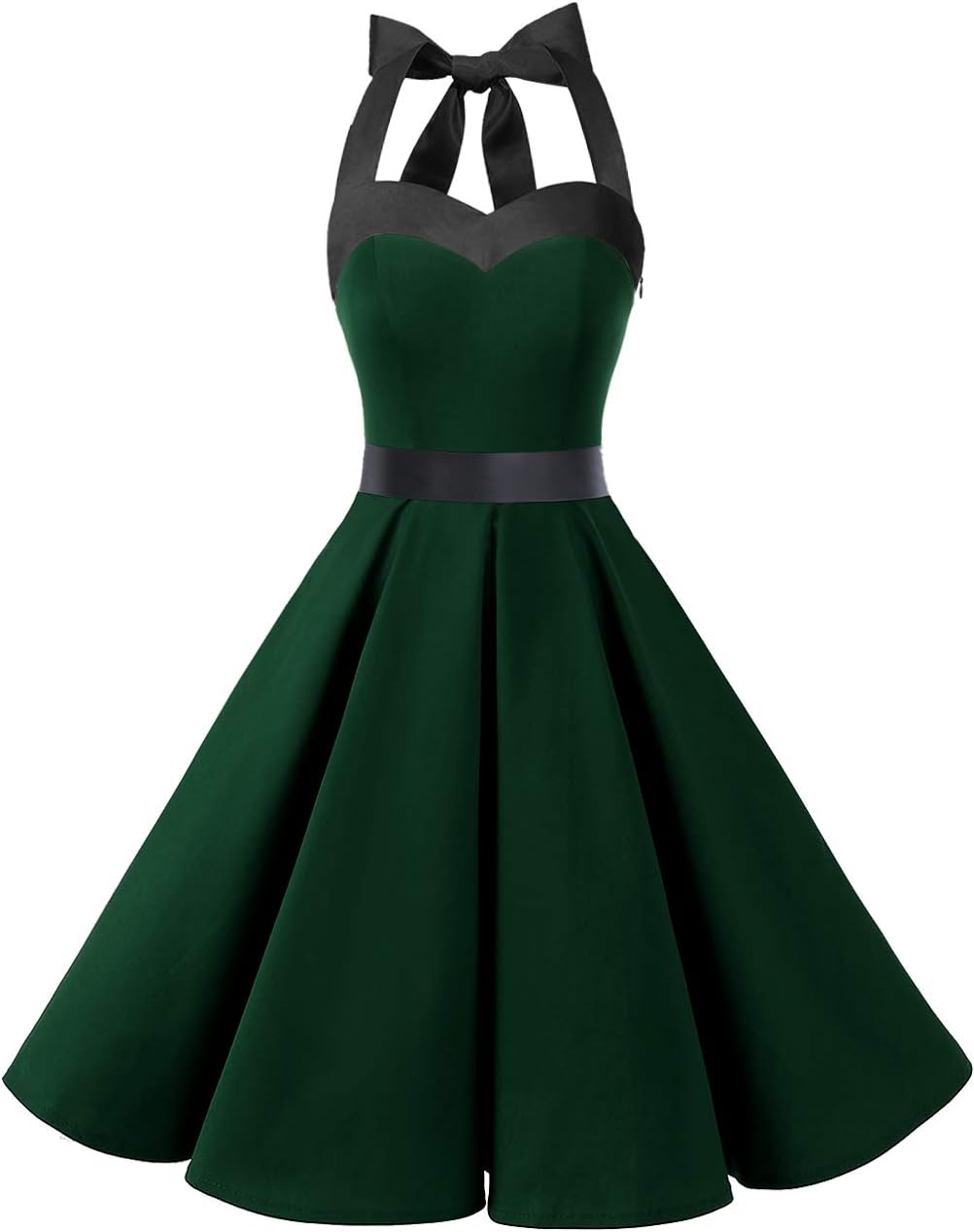 DRESSTELLS 50's Vintage 1950s Rockabilly Polka Dots Audrey Dress Retro Cocktail Dress