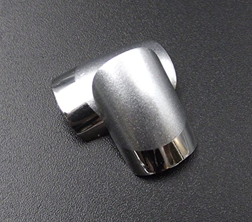 Fake Nails False Nail Design Pretty Nail Designs Matte White with Silver Fake Nails