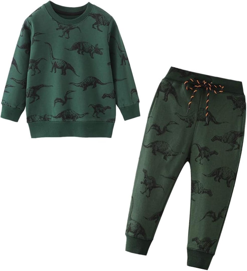 Children Boys Dinosaur Clothes Set Baby Boys Cartoon Clothing Sets