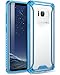 Poetic Affinity Slim Fit Galaxy S8 Plus Case With Anti-Slip Side Grip and Reinforced Corner Protection Bumper for Samsung Galaxy S8 Plus Blue/Clear