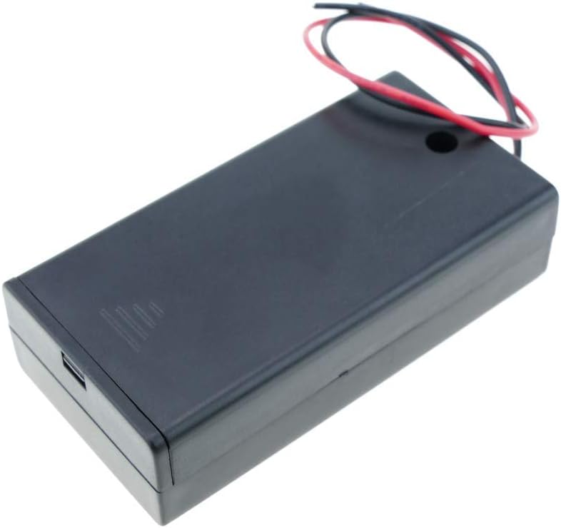 BeMatik - Portapilas en Caja para 2 Pilas LR6 AA 1.5V: Amazon.es: Electrónica