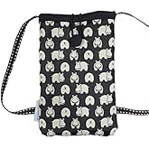 Tainada Small Crossbody Smartphone Pouch, Shockproof Cross Body Shoulder Wallet Travel Purse Bag for iPhone iPhone 17/16/15 Pro, 16 Plus, 16e; Samsung S25, A56; Google Pixel 10 (Hippo Pattern Black)