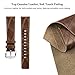 SWEES Leather Bands Compatible for Versa Small & Large, Genuine Leather Bands with Stainless Steel Buckle Strap Replacement Wristband Compatible for Versa Women Men, Brown