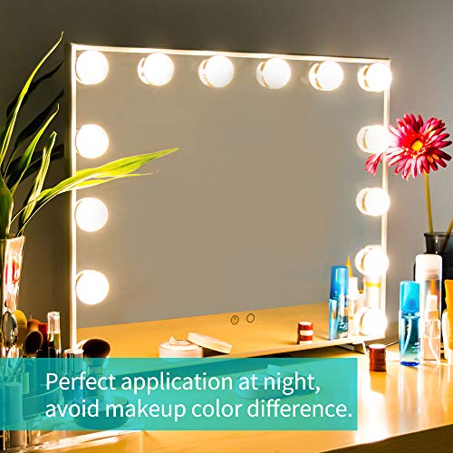 Nitin Lighted Vanity Mirror with Touch Control Design, Hollywood Makeup