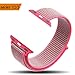 amBand Compatible for Apple Watch Sport Loop Band 38mm, Lightweight Breathable Nylon Replacement Band Compatible for Apple Watch Series 1, Series 2, Series 3, Sport, Edition-Hot Pink