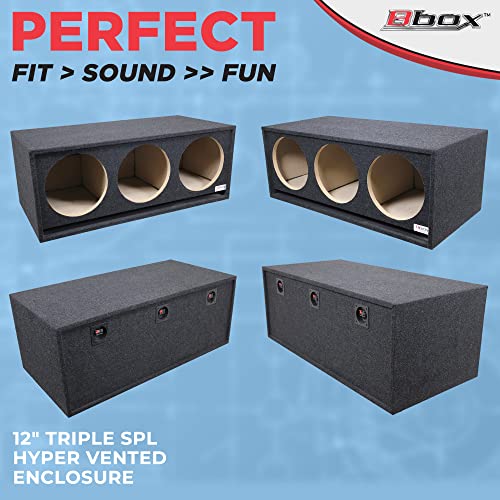 Atrend Bbox Triple12 Vented Carpeted Subwoofer Enclosure Car