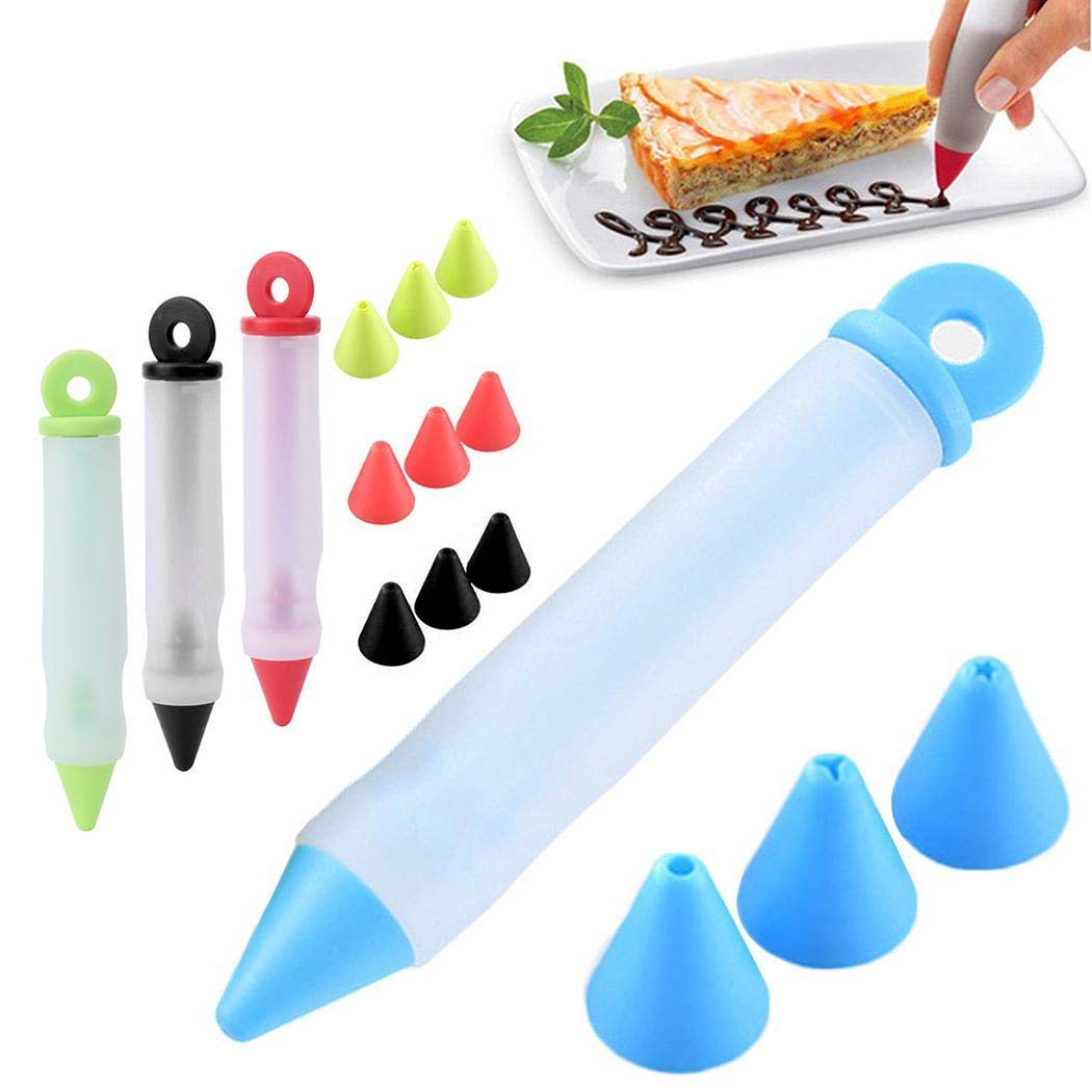 Banlany Silicone Icing Cream Pipe DIY Writing Food Pen Chocolate Cake Decor Candy Making Molds