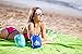 Large Outdoor Best Beach Blanket by Fjord Pro - HUGE 7' x 9' Feet Dimensions - 6+1 Sand Pockets Anchors - The Oversized Sandproof & Durable Nylon Picnic Mat For The Family - Quality Beach Accessories