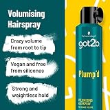 Got2B Plump'd Volume Hairspray Weightless Strong Hold Vegan Silicone Free 300ml view 3
