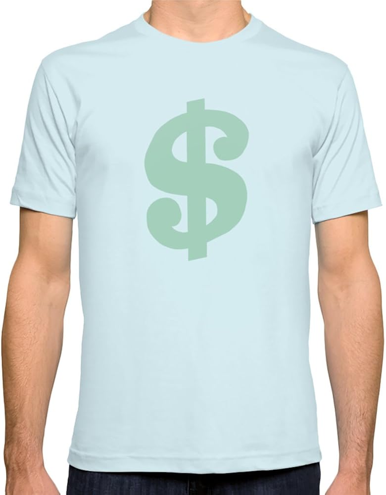 Society6 Men's Mint Dollar TShirt 2XLarge Light Blue