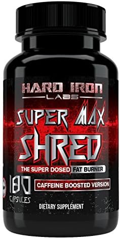 Fat Burner For Men - Thermogenic, &amp; Appetite Suppressant - Best Fat Loss Supplement For Men &amp; Women - Super Max Shred for Weight Loss - Caffeine Boosted Version - 180 Diet Pills