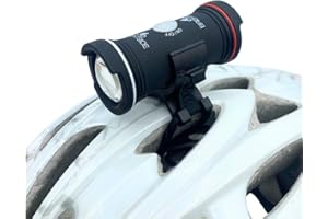 BRIGHTSIDE BIKE LIGHTS Brightside Bike Helmet Light. Stay-Seen Cycle Safety Light. Dual Front & Rear Bike Light for All Cyclists. Easy Fitting to Most Helmets. 43hr Run Time, 7 Modes, Waterproof & Rechargeable