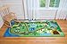 Wildkin Kids Educational Play Rug for Boys and Girls, Features Skid-Proof Backing and Serged Borders, Play Rugs Measures 80 x 39 Inches with Durable Nylon Material, Olive Kids (Dinosaur Land)