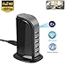 WiFi Spy Hidden USB Charger Camera-ESLIBAI Desktop Charging Station 1080P Mini Wireless Nanny Cam with 5-USB Port Plug Motion Detection, Loop Record,Phone Charging and More