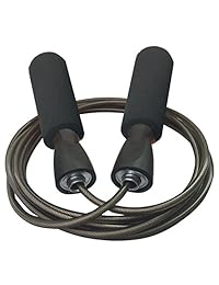 YZLSPORTS - Cuerda de alambre de acero ajustable profesional con bolsa de transporte por Fitness Factor ergonómica, duradera, fácil de ajustar de alta calidad en todas las alturas y niveles de habilidad