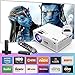 QKK [2019 Upgrade] Mini Projector [with Tripod] LED Projector Full HD 1080P Supported, 170″ Display for TV Stick, Video Game, Blue Ray DVD Player, Smartphone Home Theater Entertainment, Dual USB Portthumb 3