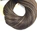 VeSunny 18inch Pre Bonded Human Hair Extensions #2 Darkest Brown Highlights #8 Light Brown Remy I Tip Hair Extensions 50g 1g/s
