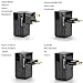 BESTTEN Voltage Converter, 1875W Step Down Transformer, Universal World Travel Adapter Plug Set for UK/AU/US/EU/Asia, Over 150 Countries, Decent Pouch Included, Black