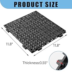12” x 12” Drainage Interlocking Floor Tiles, 12