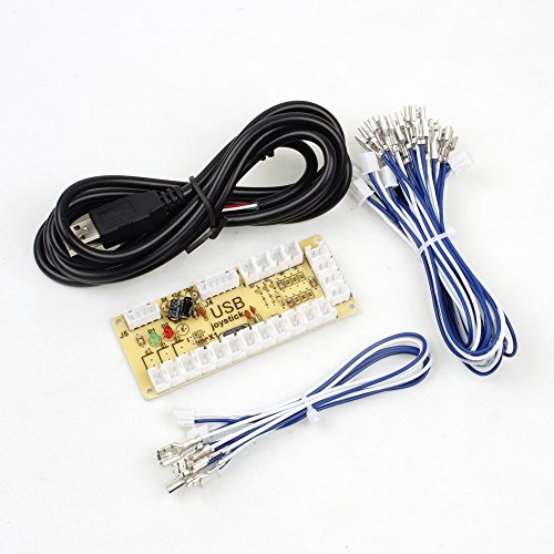 EG Starts Zero Delay USB Encoder To PC Controller 2Pin Joystick Cable + Happ Pusb Buttons Cables For Arcade Happ DIY Kits Parts Mame Games