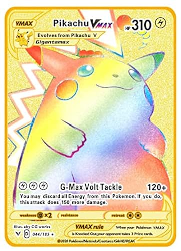 Rainbow Charizard Vmax Charizard VMAX Rainbow Gold Metal Card - Pokmon  Collectible Display Gift Charizard Vmax Metal Card