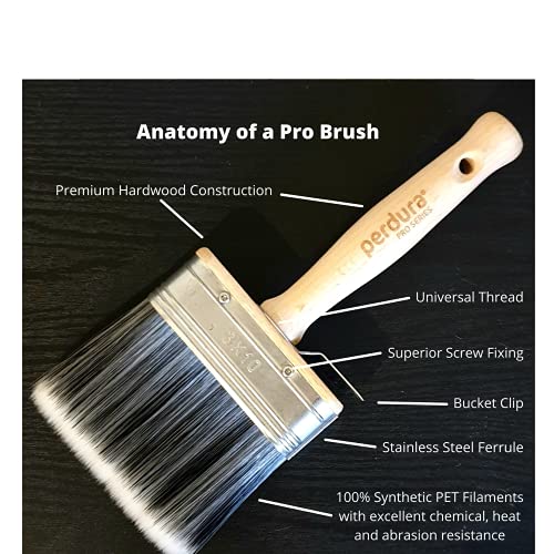 4 Inch Paint Stain Brush Applicator Multi Stain by Perdura Paint