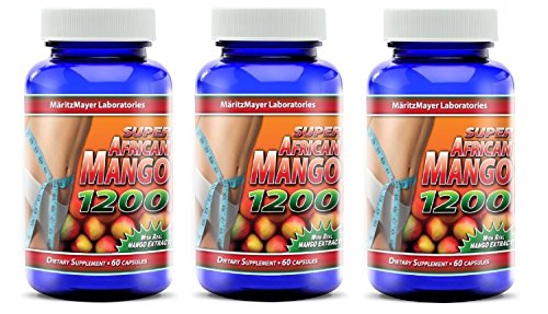 Super African Mango 1200 Dietary Supplement 60 Capsules 3-Pack Super African Mango 1200 Dietary Supplement 60 Capsules 3-Pack