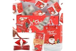Christmas Surprise Explosion Bouncing Gift Box, Reusable Folding Bouncing Gift Box, Unique Folding Bouncing Red Envelope Gift
