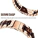 V-MORO Compatible Galaxy Watch 42mm Band Women,20mm Rose Gold Stainless Steel Strap with Tortoise Resin Bracelet Replacement Galaxy Watch 42mm SM-R810/Gear S2 Classic SM-R732/R735 Smartwatch