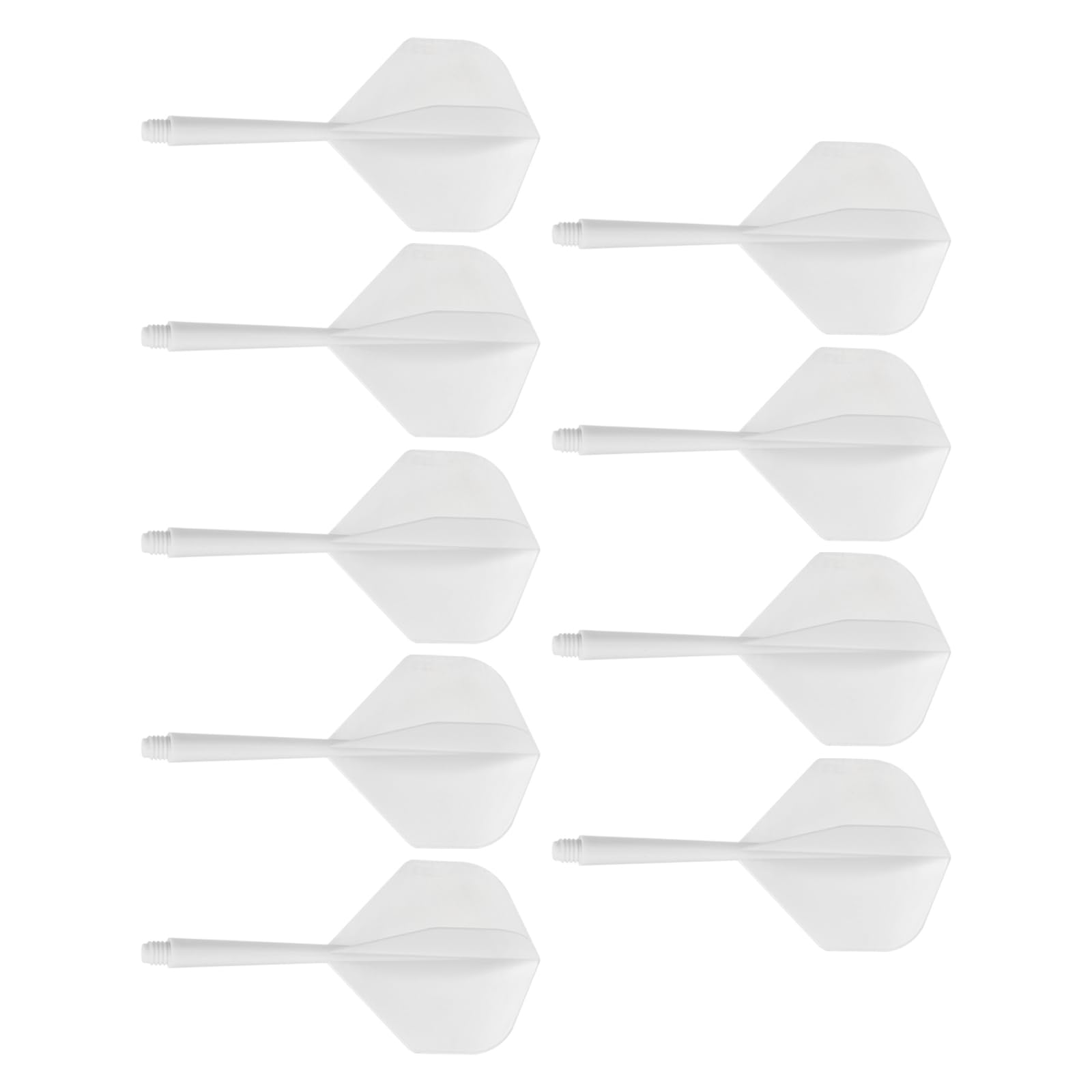 M METERXITY 12 Pack Integrated Dart Shaft and Flights-One-Piece Dart Shaft, Plastic Anti-Break, Apply to Soft Tip Darts and Steel Tip Darts (4.5x5mm, White)