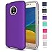 Moto E4 Case (U.S. Edition), Dretal [Shock Absorption] Ultra-Thin Anti-Slip Armor Silicone Rubber Heavy Duty Hybrid Protective Cover for Motorola Moto E4 / Moto E (4th Generation)(Purple)