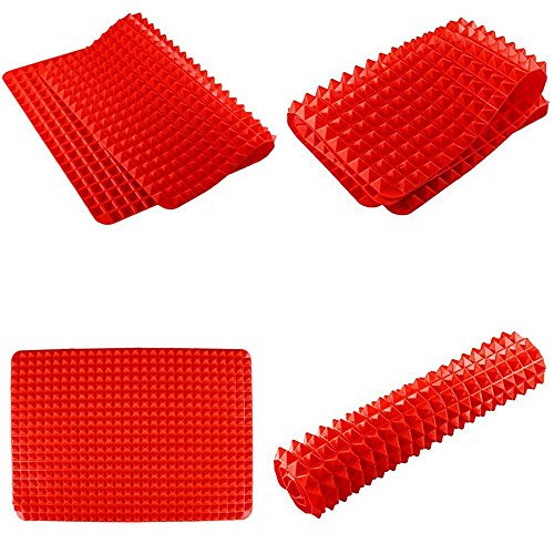 LetGoShop Non-stick Silicone Baking Mat Pyramid Pan Healthy Cooking Heat Resistant Oven Barbecue Oil Control Oil Filtration Baking Pad - Thumbnail 2