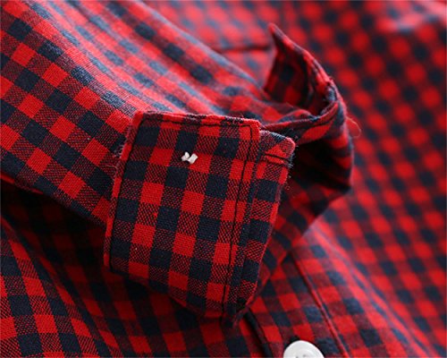 Boys’ Plaid Button Down Polyester Casual Dress Shirt Slim Fit +Vest+Pant Outfits(18-24months)