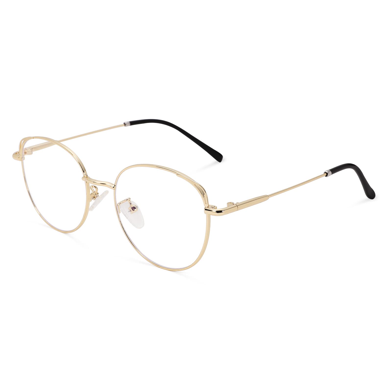 Pro Acme Blue Light Blocking Glasses for Women, Screen Reading Glasses, TV, Phone, Computer Gaming Glasses (Gold)