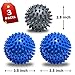 Spiky Massage Ball - Deep Tissue Augsep Foot Massage Ball for Plantar Fasciitis, Foot Pain, Muscle Pain, Myofascial Release, Reflexology - 3 Pack (Blue-Grey)