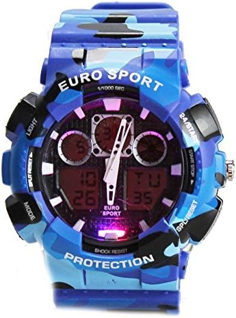 Men's New Tough Analog-Digital Sport Watch-Blue