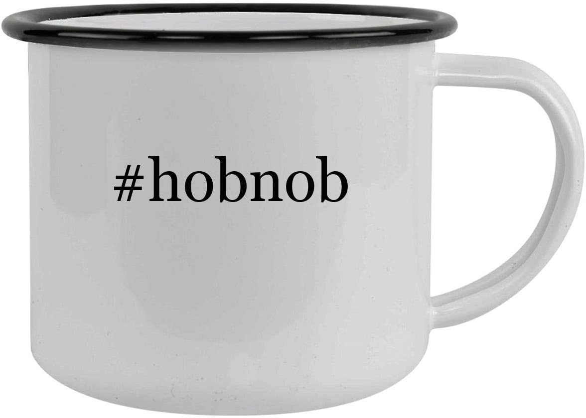 #hobnob - 12oz Hashtag Camping Mug Stainless Steel, Black