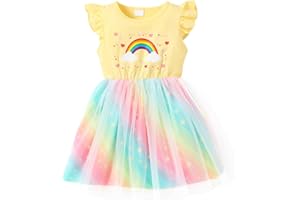 Akyzic Toddler Tulle Dress Unicorn Outfit Birthday Princess Party Girls Summer Causal Tutu Skirts