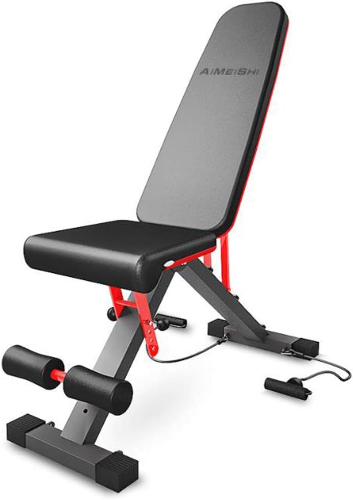 PLEASUR Portable Ab Bench Multi-Purpose, Incline Folding Bench For Sit Up Exercise Fitness Training Full Body Workout Decline Press Multi Home Gym Abs Legs Exercise Workout