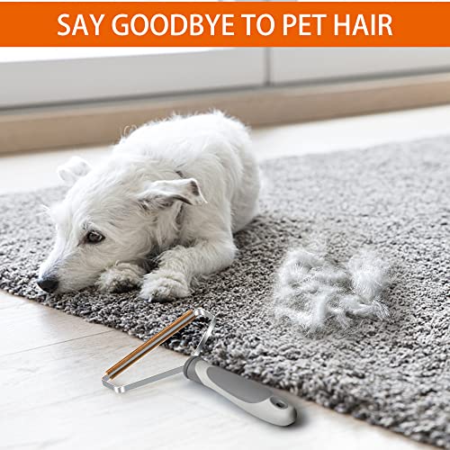 Uproot Cleaner Pro pet Hair, Uproot Lint Remover ,Pet Cat Dog Hair Remover, Reusable Clothes Hair Removal for Removing Lint, Carpet Scraper Tool for Couch, Sofa, Blanket (Gray-1 Pack)