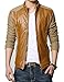 KIWEN Men's PU Leather Collar Jacket Casual Wear