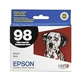 Epson T098120 OEM Ink - (98) Artisan 700 710 725 730 800 810 835 837 Claria Hi-Definition High Capacity Black Ink (550 Yield) OEM