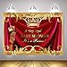 Mocsicka Red Royal Prince Baby Shower Backdrop Gold Curtain Photography Background 7x5ft Vinyl Red Prince Baby Shower Party Backdrops