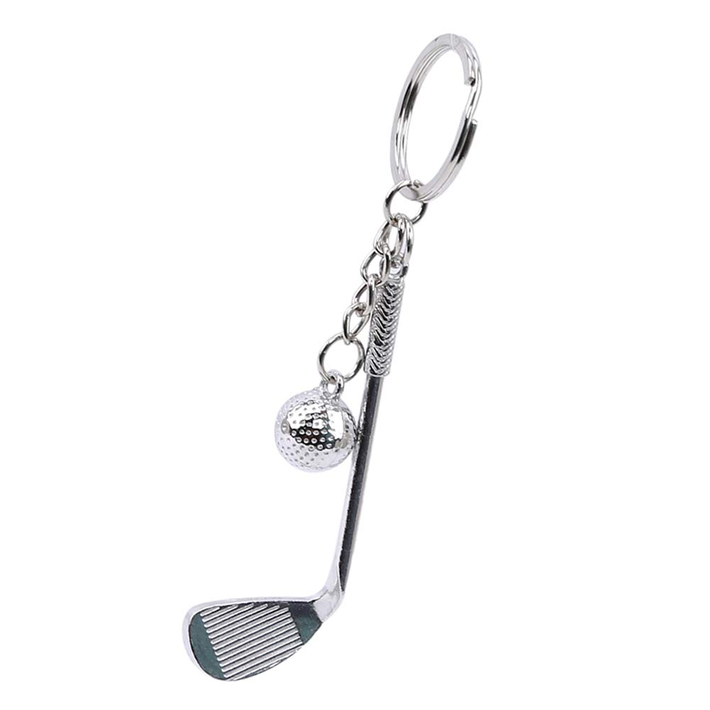 IKAAR Alloy Keyring Mini Golf Ball Racket Key Rings Golf Ball Split Keyring Idea