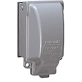TayMac MX3200 RaynGuard Extra Duty Metal Weatherproof in-Use Cover, 1-Gang, Gray, 3.55 x 3.37 x 6.12 inches