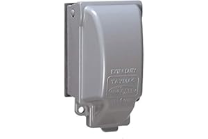 TayMac MX3200 RaynGuard Extra Duty Metal Weatherproof in-Use Cover, 1-Gang, Gray, 3.55 x 3.37 x 6.12 inches