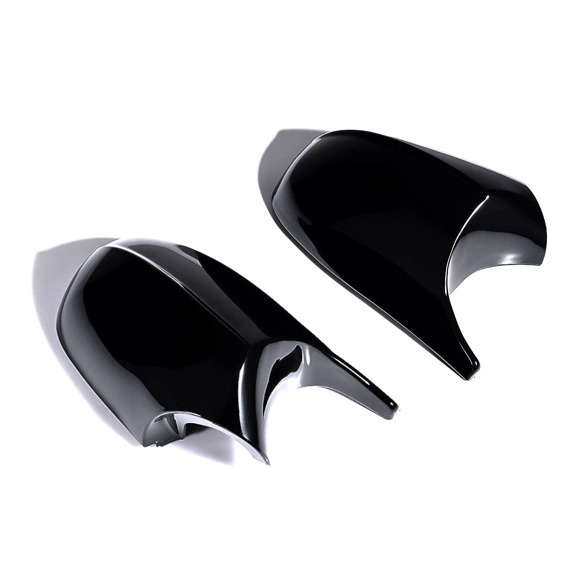Photo 1 of AtticZone Side Mirror Caps Covers Compatible with BMW E90 E91 2008-2011, E92 E93 E81 E82 E87 E88 LCI Door Rear View Mirror Cap Replacement for 328i 335i, Horn-style, Glossy Black